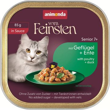 Animonda Cat vom Feinsten in Sauce Senior mit Gefl&uuml;gel & Ente 85g (Menge: 32 je Bestelleinheit)