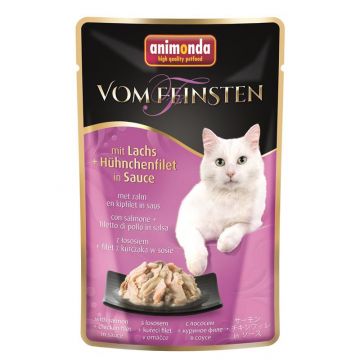 Animonda Cat vom Feinsten mit Lachs & Hühnerfilet in Sauce 50g (Menge: 18 je Bestelleinheit) Animonda Cat vom Feinsten mit Lachs & Hühnerfilet in Sauce 50g (Menge: 18 je Bestelleinheit)