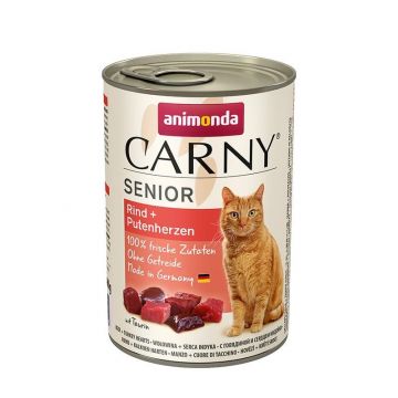 Animonda Cat Carny Senior Rind & Putenherzen 400g (Menge: 6 je Bestelleinheit) Animonda Cat Carny Senior Rind & Putenherzen 400g (Menge: 6 je Bestelleinheit)