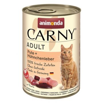 Animonda Cat Carny Adult Pute & Hühnchenleber 400g (Menge: 6 je Bestelleinheit) Animonda Cat Carny Adult Pute & Hühnchenleber 400g (Menge: 6 je Bestelleinheit)