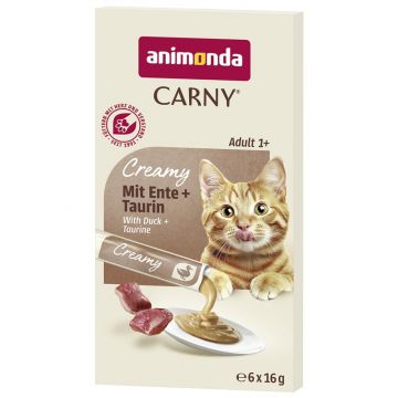 Animonda Cat Carny Creamy Adult mit Ente & Taurin 6x16g (Menge: 11 je Bestelleinheit)