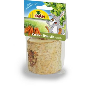 JR Farm Knabber-Holzrolle mit Karotten 150g (Menge: 5 je Bestelleinheit) JR Farm Knabber-Holzrolle mit Karotten 150g (Menge: 5 je Bestelleinheit)
