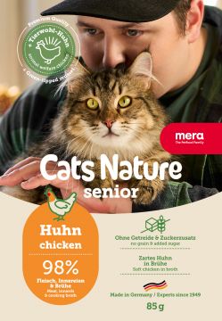 Mera Cat Nature Senior Huhn 85g (Menge: 12 je Bestelleinheit)