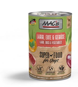 MACs Dog Lamm, Ente & Gem&uuml;se 6x400g (Menge: 6 je Bestelleinheit)