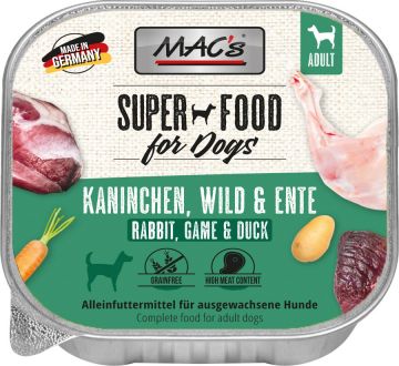 MACs Dog Kaninchen, Wild & Ente 150g (Menge: 10 je Bestelleinheit)