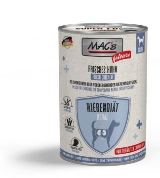 Macs Dog Vetcare Nierendiät Huhn 400g (Menge: 6 je Bestelleinheit) Macs Dog Vetcare Nierendiät Huhn 400g (Menge: 6 je Bestelleinheit)