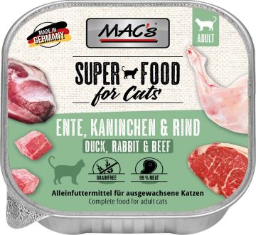 MACs Cat Ente, Kaninchen & Rind 100g (Menge: 16 je Bestelleinheit) MACs Cat Ente, Kaninchen & Rind 100g (Menge: 16 je Bestelleinheit)