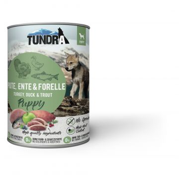 Tundra Dog Dose Puppy Pute, Ente & Forelle 800g (Menge: 6 je Bestelleinheit)