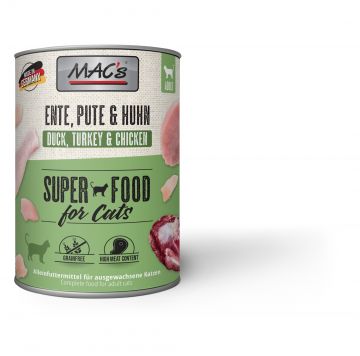 MACs Cat Ente, Pute & Huhn 800g (Menge: 6 je Bestelleinheit) MACs Cat Ente, Pute & Huhn 800g (Menge: 6 je Bestelleinheit)