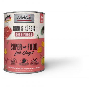 MACs Dog Rind & Kürbis 800g (Menge: 6 je Bestelleinheit) MACs Dog Rind & Kürbis 800g (Menge: 6 je Bestelleinheit)
