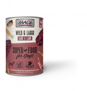 MACs Dog Wild & Lamm 400g (Menge: 6 je Bestelleinheit) MACs Dog Wild & Lamm 400g (Menge: 6 je Bestelleinheit)