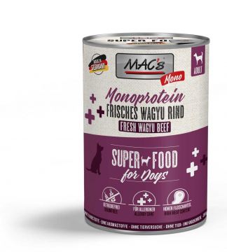 MACs Dog Mono Wagyu Rind 400g (Menge: 6 je Bestelleinheit) MACs Dog Mono Wagyu Rind 400g (Menge: 6 je Bestelleinheit)