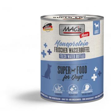 MACs Dog Mono Wasserbüffel 800g (Menge: 6 je Bestelleinheit) MACs Dog Mono Wasserbüffel 800g (Menge: 6 je Bestelleinheit)
