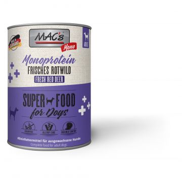 MACs Dog Mono Frisches Rotwild 800g (Menge: 6 je Bestelleinheit)