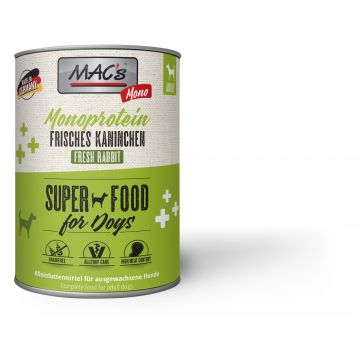 MACs Dog Mono Frisches Kaninchen 800g (Menge: 6 je Bestelleinheit)