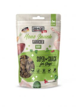 MACs Dog Mono Snack Kaninchen 100g (Menge: 9 je Bestelleinheit) MACs Dog Mono Snack Kaninchen 100g (Menge: 9 je Bestelleinheit)