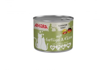 AMORA Cat Fleisch Pur Geflügel & Käse 200g (Menge: 6 je Bestelleinheit) AMORA Cat Fleisch Pur Geflügel & Käse 200g (Menge: 6 je Bestelleinheit)