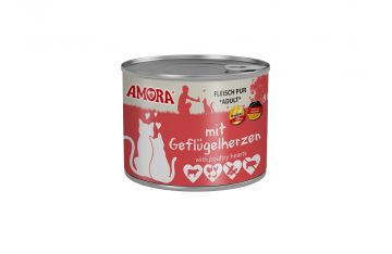 AMORA Cat Fleisch Pur mit Geflügelherzen 200g (Menge: 6 je Bestelleinheit) AMORA Cat Fleisch Pur mit Geflügelherzen 200g (Menge: 6 je Bestelleinheit)