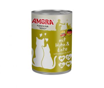 AMORA Cat Fleisch Pur mit Huhn & Ente 400g (Menge: 6 je Bestelleinheit) AMORA Cat Fleisch Pur mit Huhn & Ente 400g (Menge: 6 je Bestelleinheit)