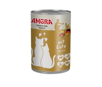 AMORA Cat Fleisch Pur mit Ente 400g (Menge: 6 je Bestelleinheit) AMORA Cat Fleisch Pur mit Ente 400g (Menge: 6 je Bestelleinheit)