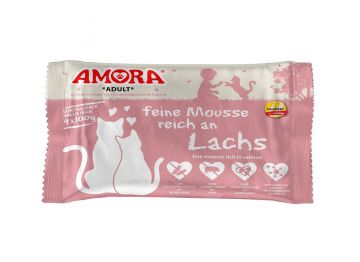 AMORA Cat PB Flowpack feine Mousse reich an Lachs 4x100g (Menge: 10 je Bestelleinheit) AMORA Cat PB Flowpack feine Mousse reich an Lachs 4x100g (Menge: 10 je Bestelleinheit)