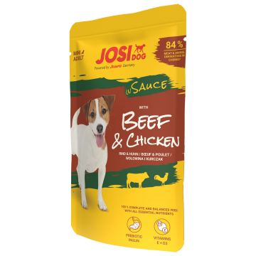 JosiDog Beef & Chicken in Sauce 100g (Menge: 24 je Bestelleinheit)