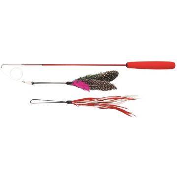 Trixie Teleskop-Spielangel mit 2 Spielzeugen 40 - 98 cm