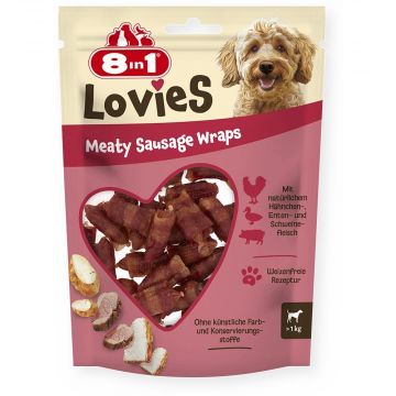 8in 1 Lovies Meaty Sausage Wraps 80g