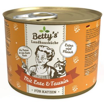 Bettys Landhausküche Katze Dose Ente 200 g (Menge: 6 je Bestelleinheit) Bettys Landhausküche Katze Dose Ente 200 g (Menge: 6 je Bestelleinheit)