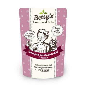 Bettys Landhausküche Katze FB Rind pur mit Borretschöl 100 g (Menge: 12 je Bestelleinheit) Bettys Landhausküche Katze FB Rind pur mit Borretschöl 100 g (Menge: 12 je Bestelleinheit)