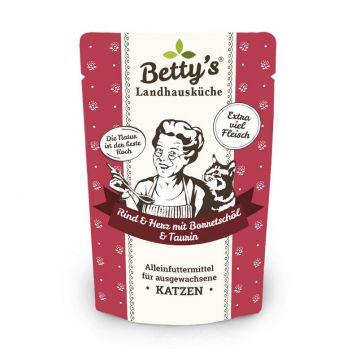 Bettys Landhausküche Katze FB Rind & Herz mit Borretschöl 100g (Menge: 12 je Bestelleinheit) Bettys Landhausküche Katze FB Rind & Herz mit Borretschöl 100g (Menge: 12 je Bestelleinheit)