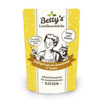 Bettys Landhausküche Katze FB Geflügel pur mit Borretschöl 100 g (Menge: 12 je Bestelleinheit) Bettys Landhausküche Katze FB Geflügel pur mit Borretschöl 100 g (Menge: 12 je Bestelleinheit)