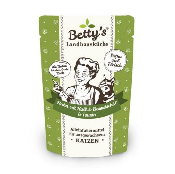 Bettys Landhausküche Katze FB Huhn & Kalb mit Borretschöl 100g (Menge: 12 je Bestelleinheit) Bettys Landhausküche Katze FB Huhn & Kalb mit Borretschöl 100g (Menge: 12 je Bestelleinheit)