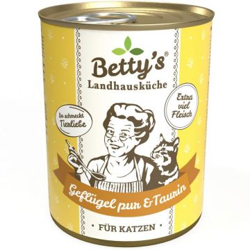 Bettys Landhausküche Katze Dose Geflügel pur 400 g (Menge: 6 je Bestelleinheit) Bettys Landhausküche Katze Dose Geflügel pur 400 g (Menge: 6 je Bestelleinheit)