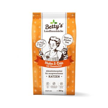 Bettys Landhausküche Katze Adult Trockenfutter Huhn & Ente 300g