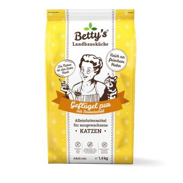 Bettys Landhausküche Katze Adult Trocken Geflügel pur 1,4 kg