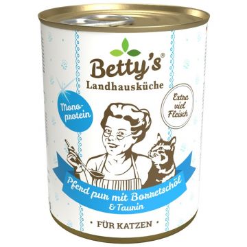 Bettys Landhausk&uuml;che Katze Dose Pferd Pur 200g (Menge: 6 je Bestelleinheit)