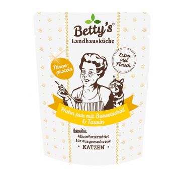 Bettys Landhausk&uuml;che P.B. Katze Huhn pur mit Borretsch&ouml;l 250g (Menge: 6 je Bestelleinheit)