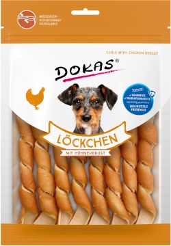 Dokas Dog Löckchen mit Hühnerbrust 120g (Menge: 9 je Bestelleinheit)