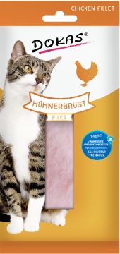 Dokas Cat Snack 100% delikates Hühnerbrustfilet 22g (Menge: 9 je Bestelleinheit)
