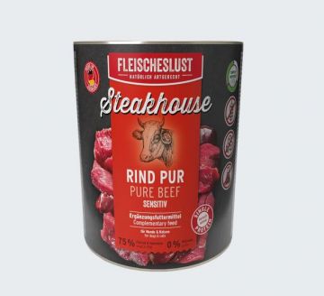 Fleischeslust Steakhouse Rind pur 800g (Menge: 6 je Bestelleinheit)