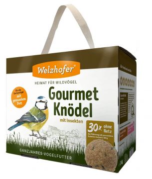 Welzhofer Bird Gourmetknödel &quote;Mit Insekten&quote; 1 x (30x100g) ohne Netz