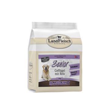 LandFleisch Dog Trocken Senior Gefl&uuml;gel mit Reis 2kg