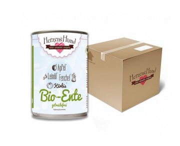Herzenshund Bio-Ente mit Bio Gemüse & getreidefrei 400g (Menge: 12 je Bestelleinheit)