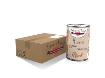 Herzenshund Pferd mit Amaranth 800g (Menge: 6 je Bestelleinheit)