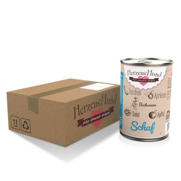 Herzenshund Schaf mit Buchweizen 400g (Menge: 12 je Bestelleinheit)