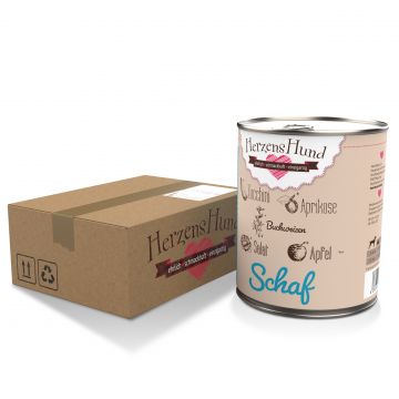 Herzenshund Schaf mit Buchweizen 800g (Menge: 6 je Bestelleinheit)