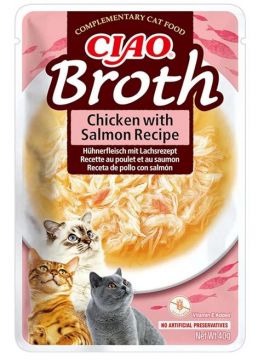 Inaba Cat Ciao Brooth Chicken & Salmon 40g
