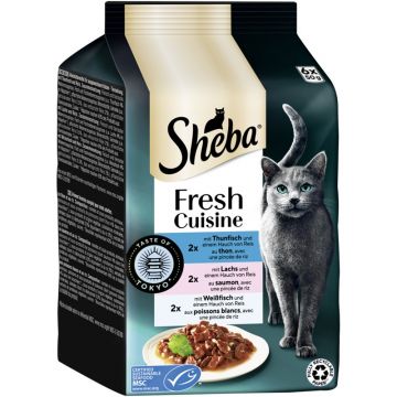 Sheba P.B. MP Fresh Cuisine Taste of Tokyo Thunfisch, Lachs & Weissfisch 6x50g (Menge: 6 je Bestelleinheit) Sheba P.B. MP Fresh Cuisine Taste of Tokyo Thunfisch, Lachs & Weissfisch 6x50g (Menge: 6 je Bestelleinheit)