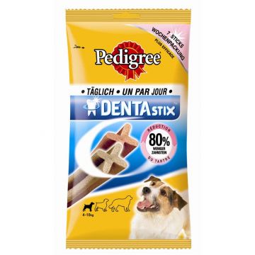 Pedigree Denta Stix in 2 Sorten für junge & kleine Hunde 7St. (Menge: 10 je Bestelleinheit) Pedigree Denta Stix in 2 Sorten für junge & kleine Hunde 7St. (Menge: 10 je Bestelleinheit)